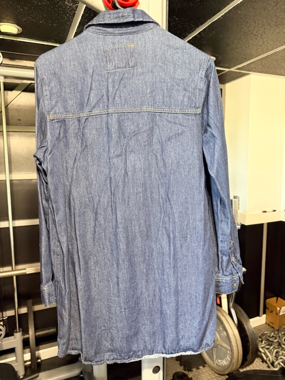 Forever 21 Dark Blue Denim Shirt Dress - Picture 7 of 7